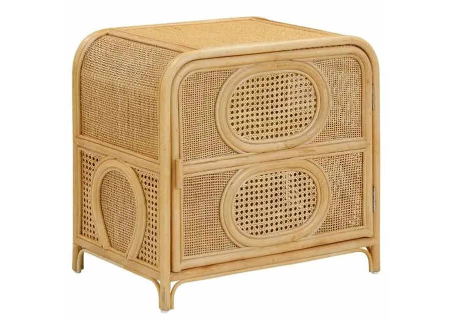 Owen Rattan Nightstand - Natural