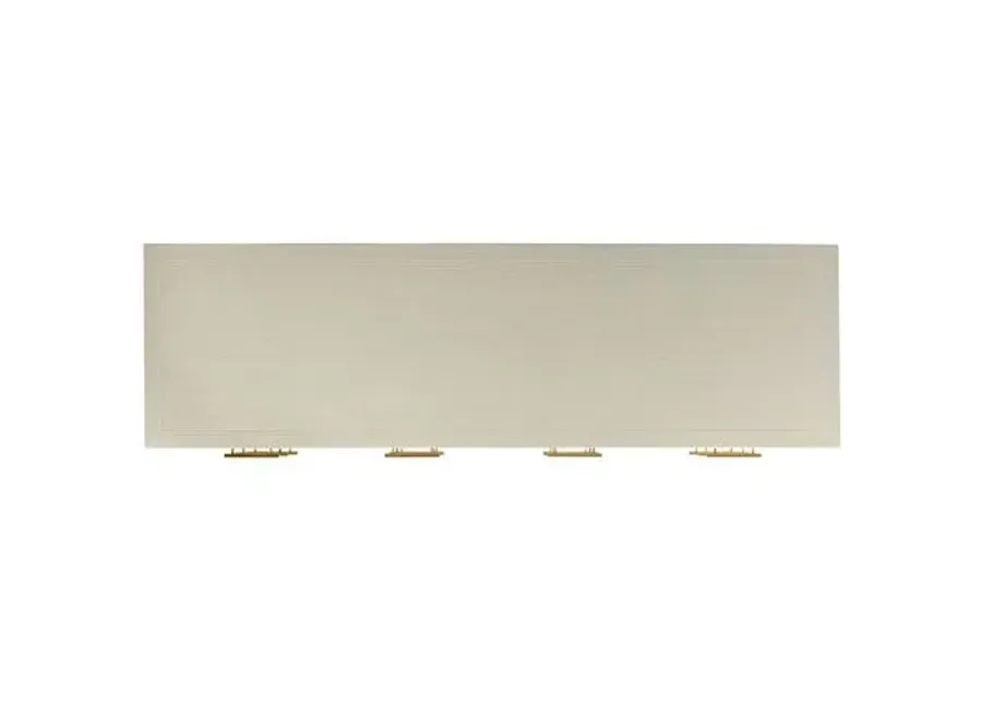 Layla Double Dresser - Graystone/Brass - Ivory